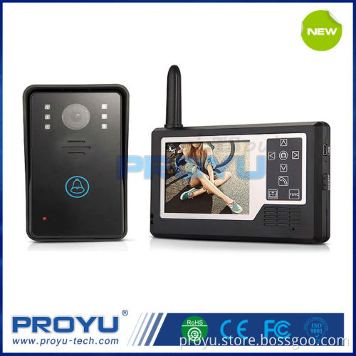 3.5 inch 2.4GHz digital wireless video intercom door phone with 200 meters transmission distance in open area PY-3501A